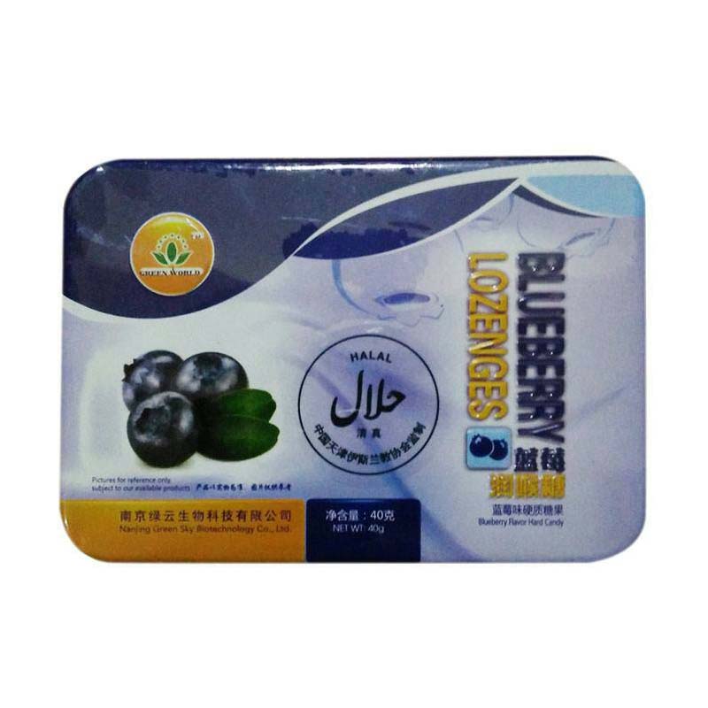 Green World Blueberry Lozenges Kaya Dengan Anthocyanin