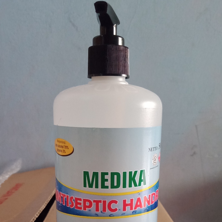 HANDSANITIZER MEDIKA PUMP 500ML -STANDAR RUMAH SAKIT