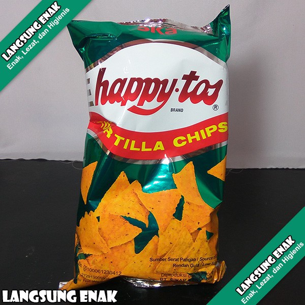 HAPPYTOS SNACK TORTILLA CHIPS CORN GREEN 160 GR