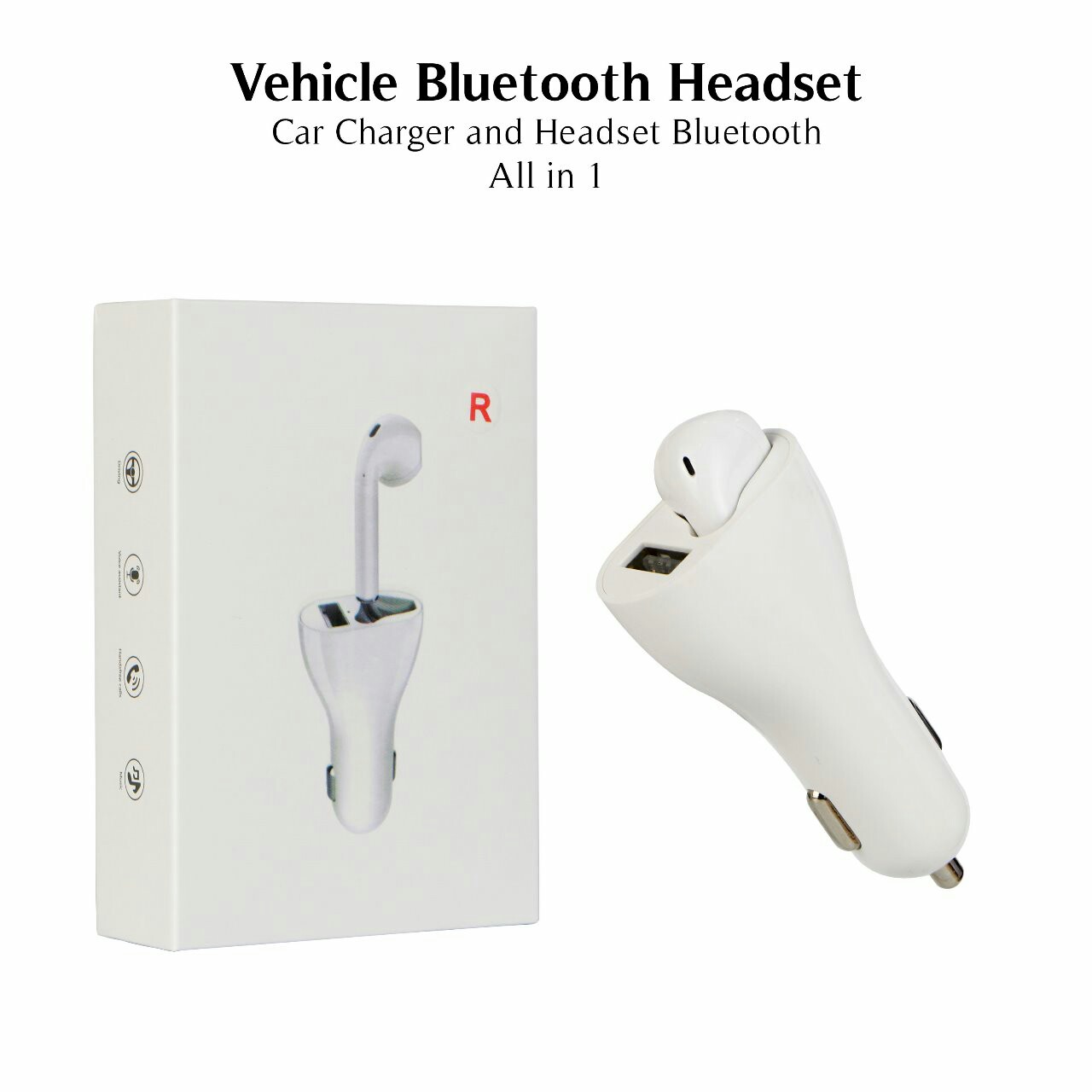 HEADSET BLUETOOTH and CAR CHARGER