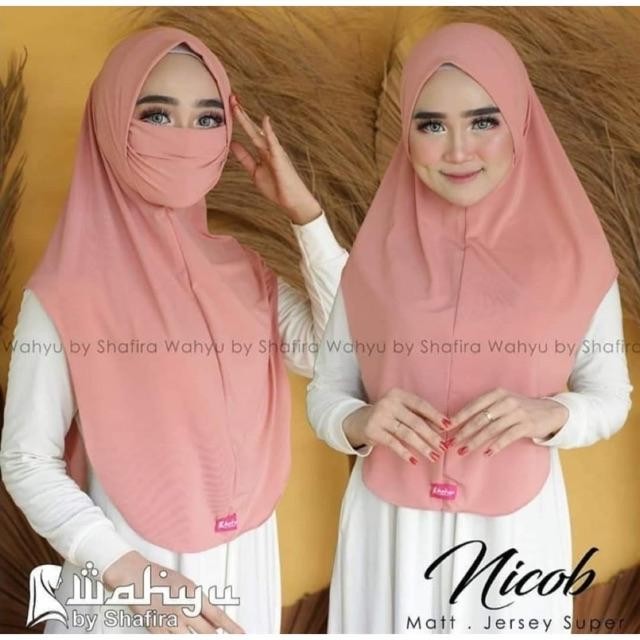 HIJAB NICOB MALAYA BERGO NON PET MASKER INSTAN JERSEY PREMIUM