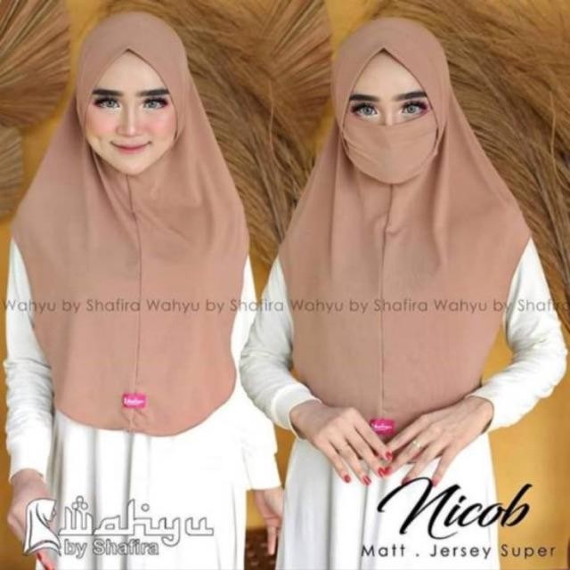 HIJAB NICOB MALAYA BERGO NON PET MASKER INSTAN JERSEY PREMIUM 3