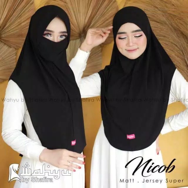 HIJAB NICOB MALAYA BERGO NON PET MASKER INSTAN JERSEY PREMIUM 4