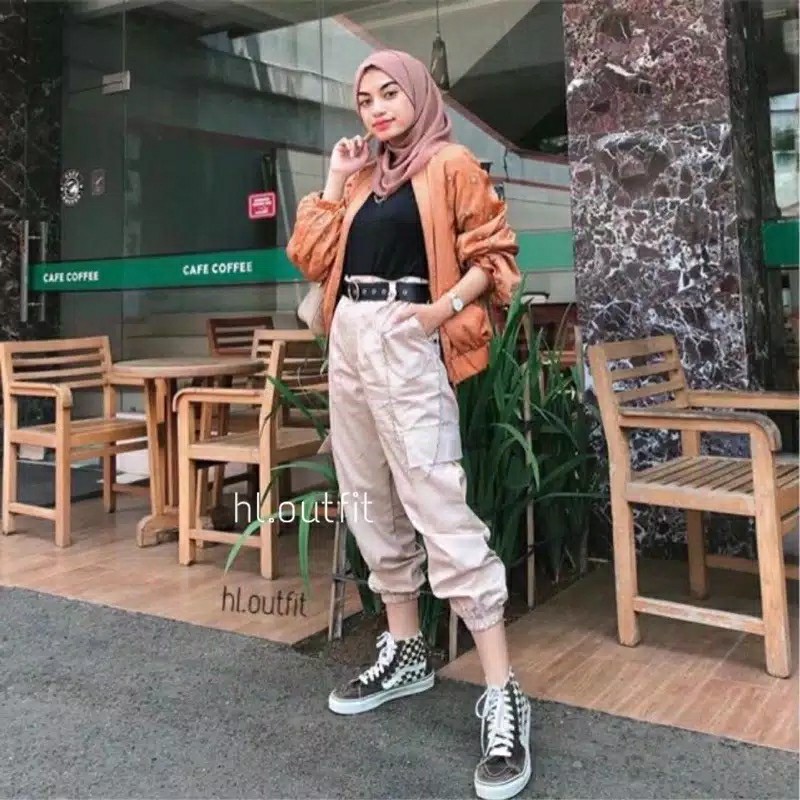 HL KR JOGGER PANTS FREE RANTAI Banyak Warna REAL PICT 2