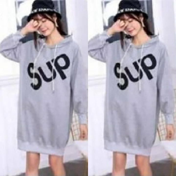 HOODIE DRESS SUP GREY