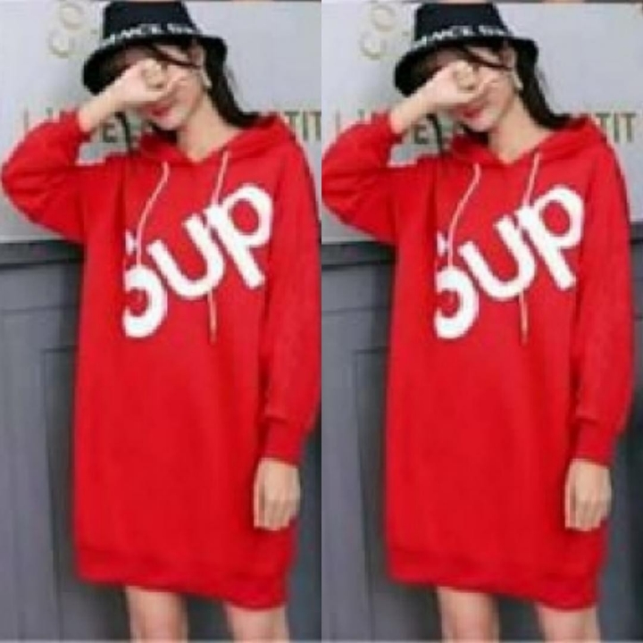 HOODIE DRESS SUP RED