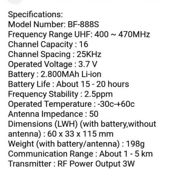 HT Baofeng BF-888S 2 Unit 4