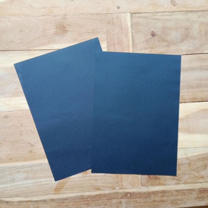 HVS HITAM POLOS Blackpaper per 10 lembar 80 gsm A4 A5 A6