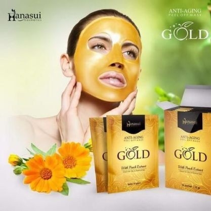 Hanasui Peel Off Mask  Masker Emas Hanasui  Anti Aging