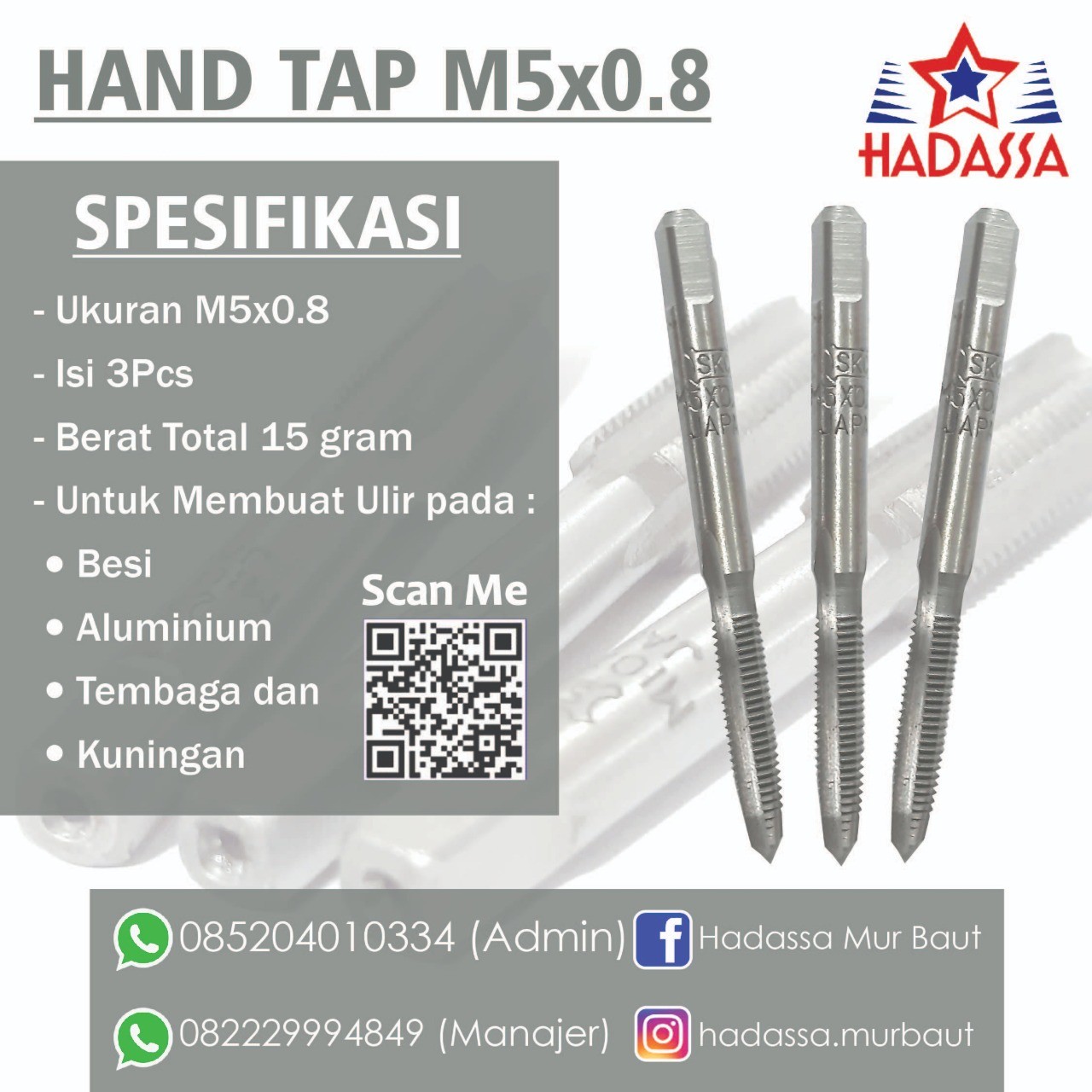 Hand Taps M5x08 SKC