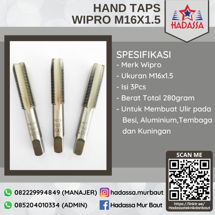 Hand Taps Wipro M16x1koma5
