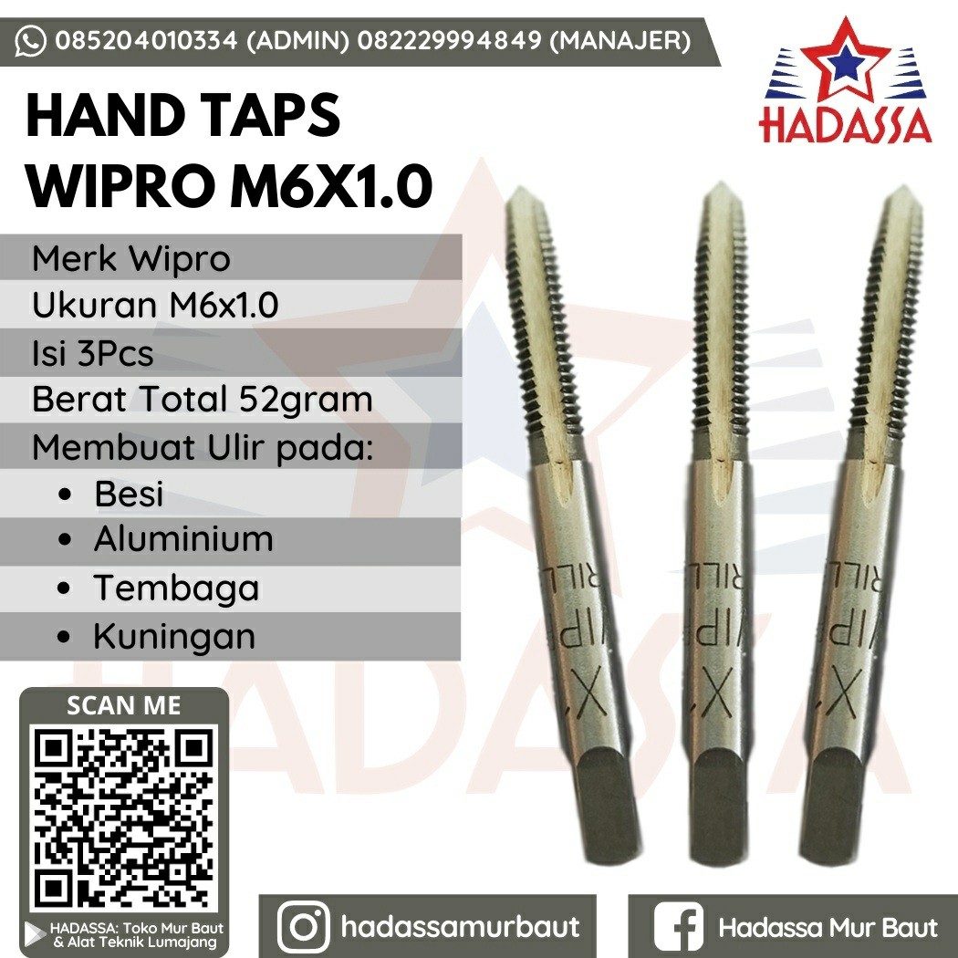Hand Taps Wipro M6x1