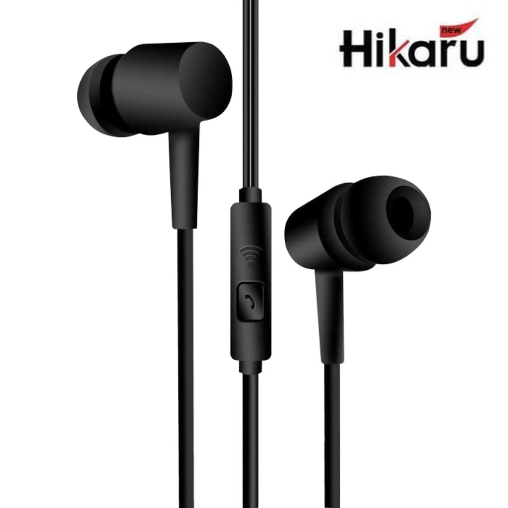 Handsfree Stereo HIKARU HQ10 Black Original - Headset Earphone 2