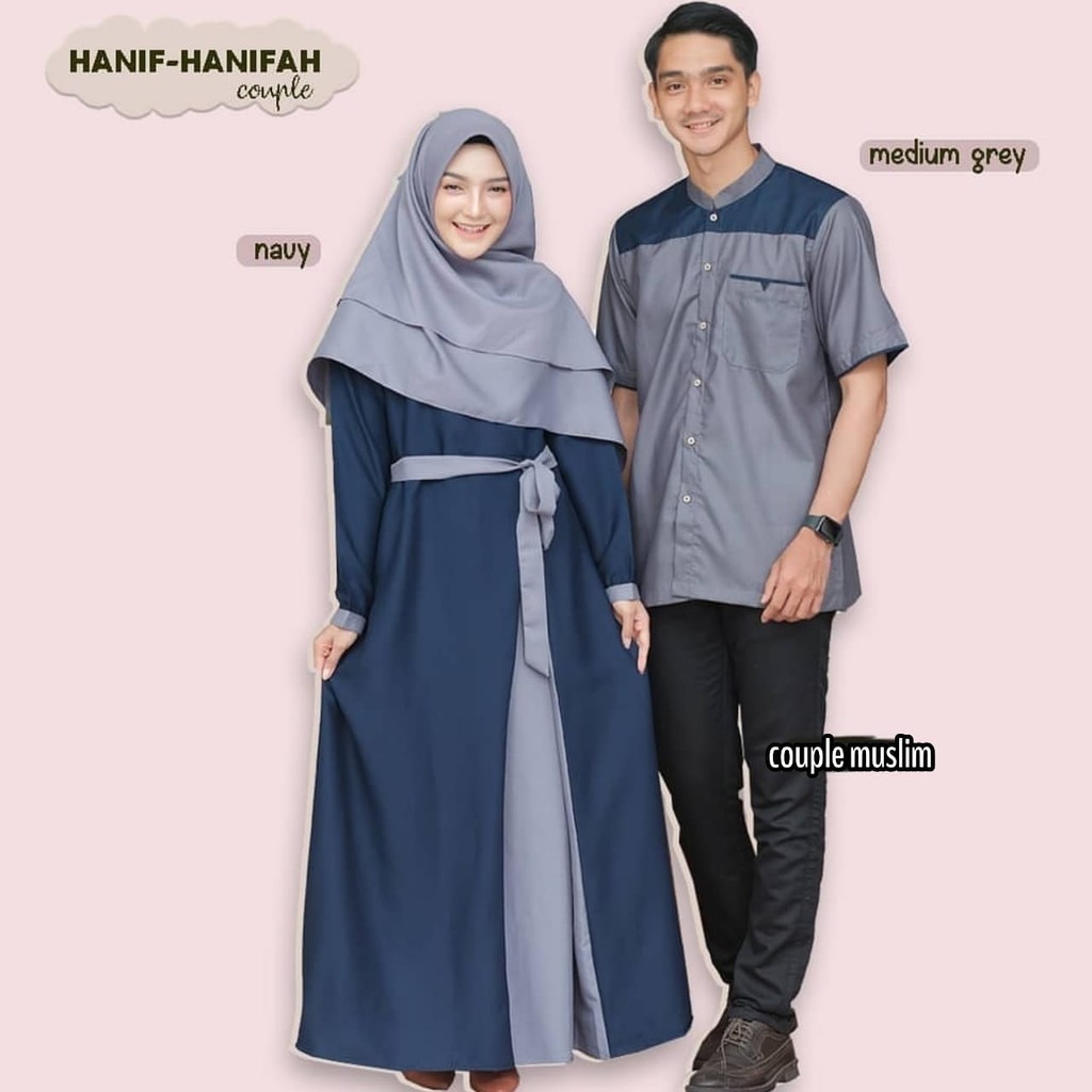 Hanif Hanifah Couple l Dress Muslim Gamis