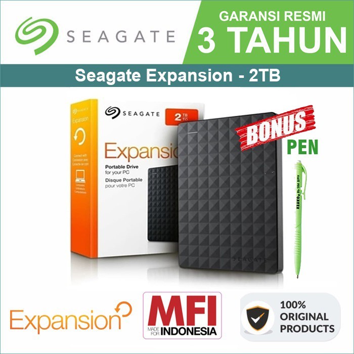 Harddisk Eksternal Seagate Expansion 2TB Garansi 3 Tahun