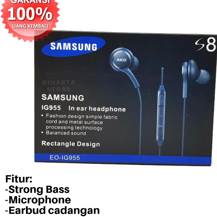 Headset Samsung S8 By AKG Handsfree Earphone
