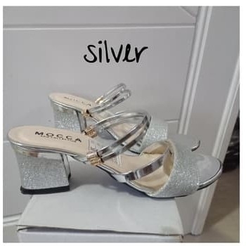 Heels Hak Tahu  Mokka - Silver 2