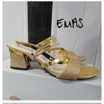 Heels Hak Tahu Mokka - Gold 2