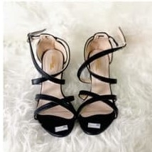 Heels Hak Tahu Silang DN1 Hitam 2