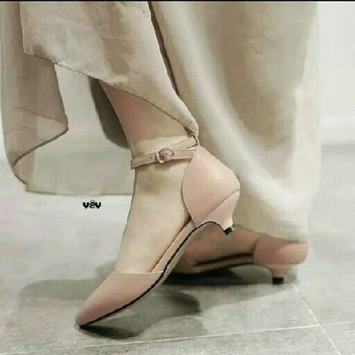 High Heels Hak Pendek Gelang Pink