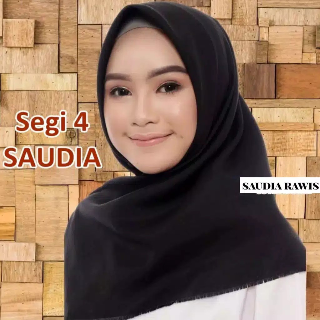 Hijab SEGIEMPAT SAUDIA POLOS