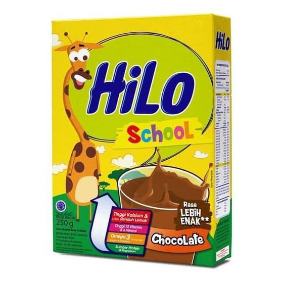 Hilo School Susu Pertumbuhan Rasa Chocolate Kotak 250g