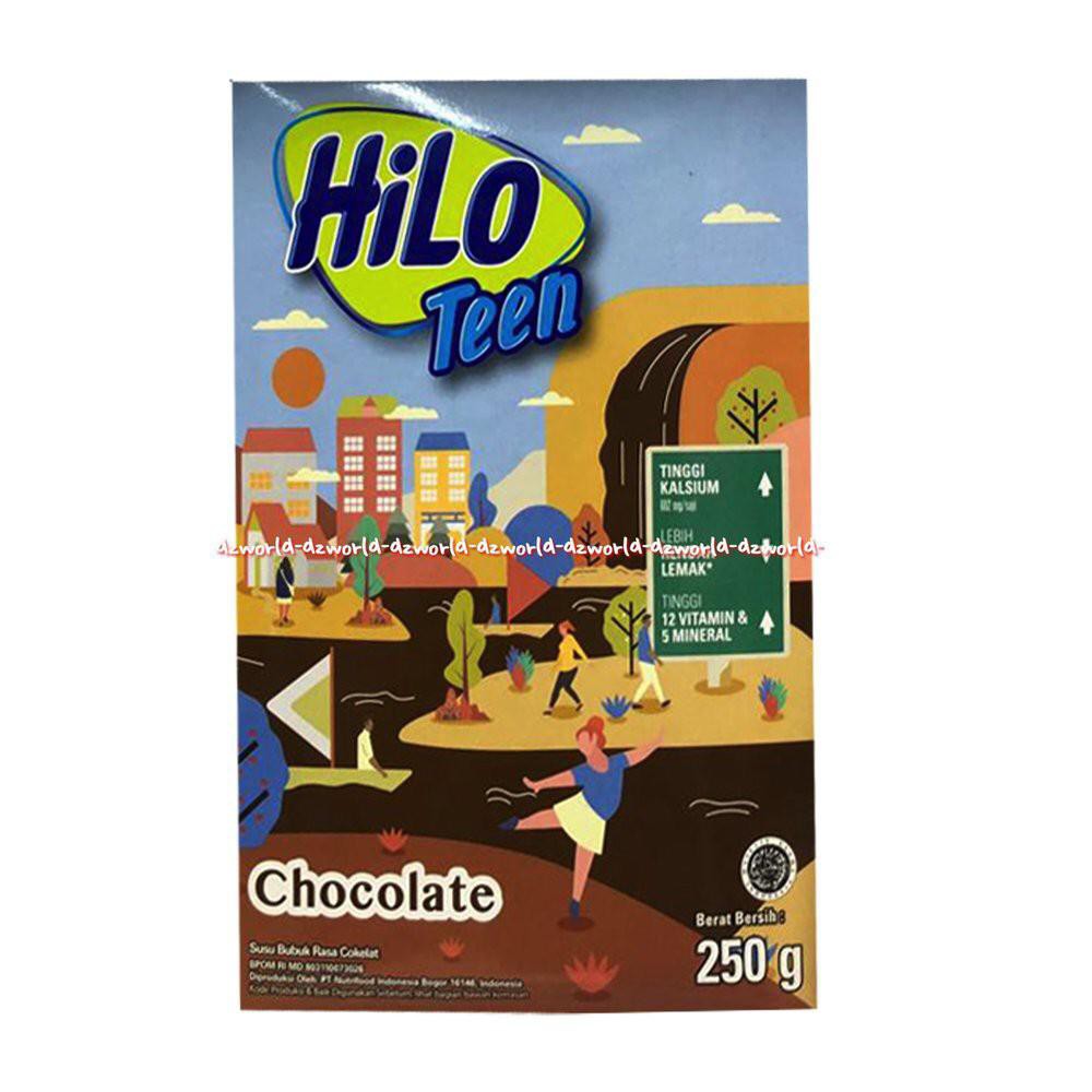 Hilo Teen Susu Kalsium Chocolate Kotak 250g