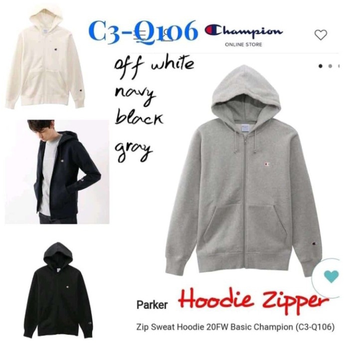 Hoodie Champion Ziper Orizinal