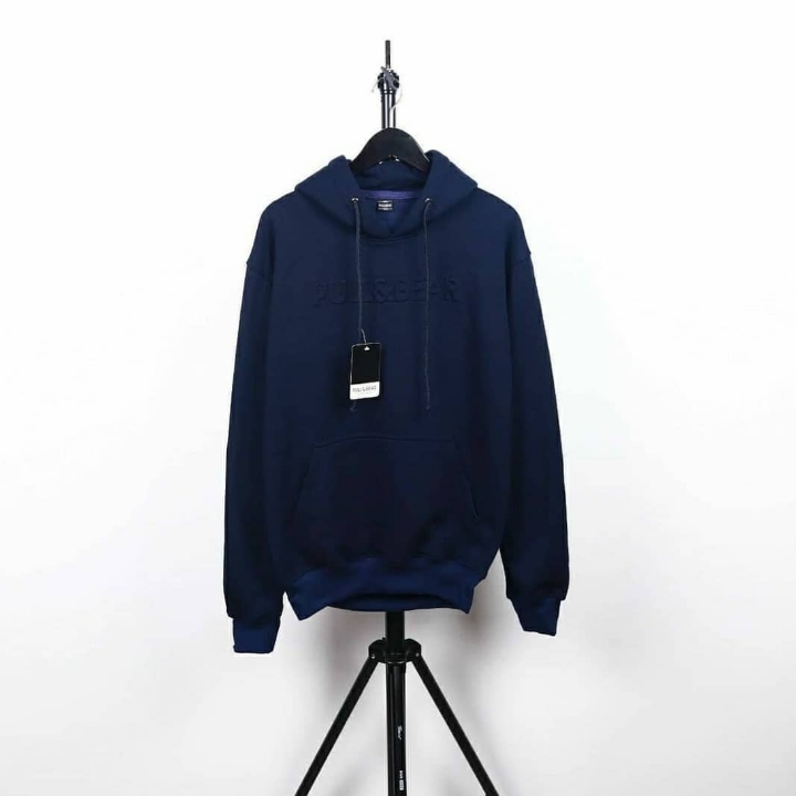 Hoodie PullnBear Embosh Navy