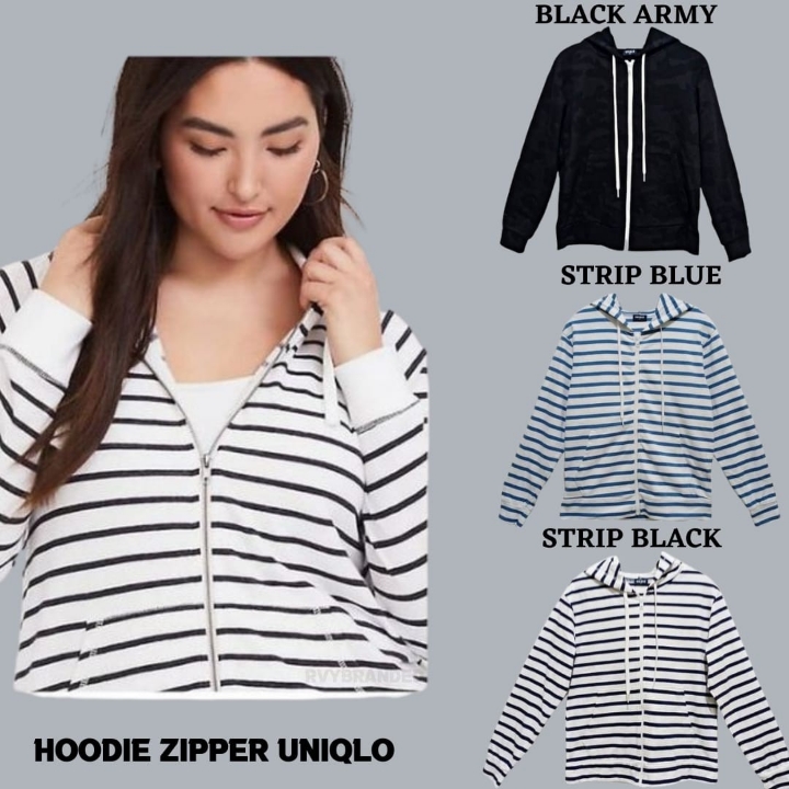 Hoodie Zipper Uniqlo Woman Original