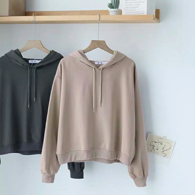 Hoodie crop oversize - Hoodie - Hoodie oversize - hoodie wanita - atas