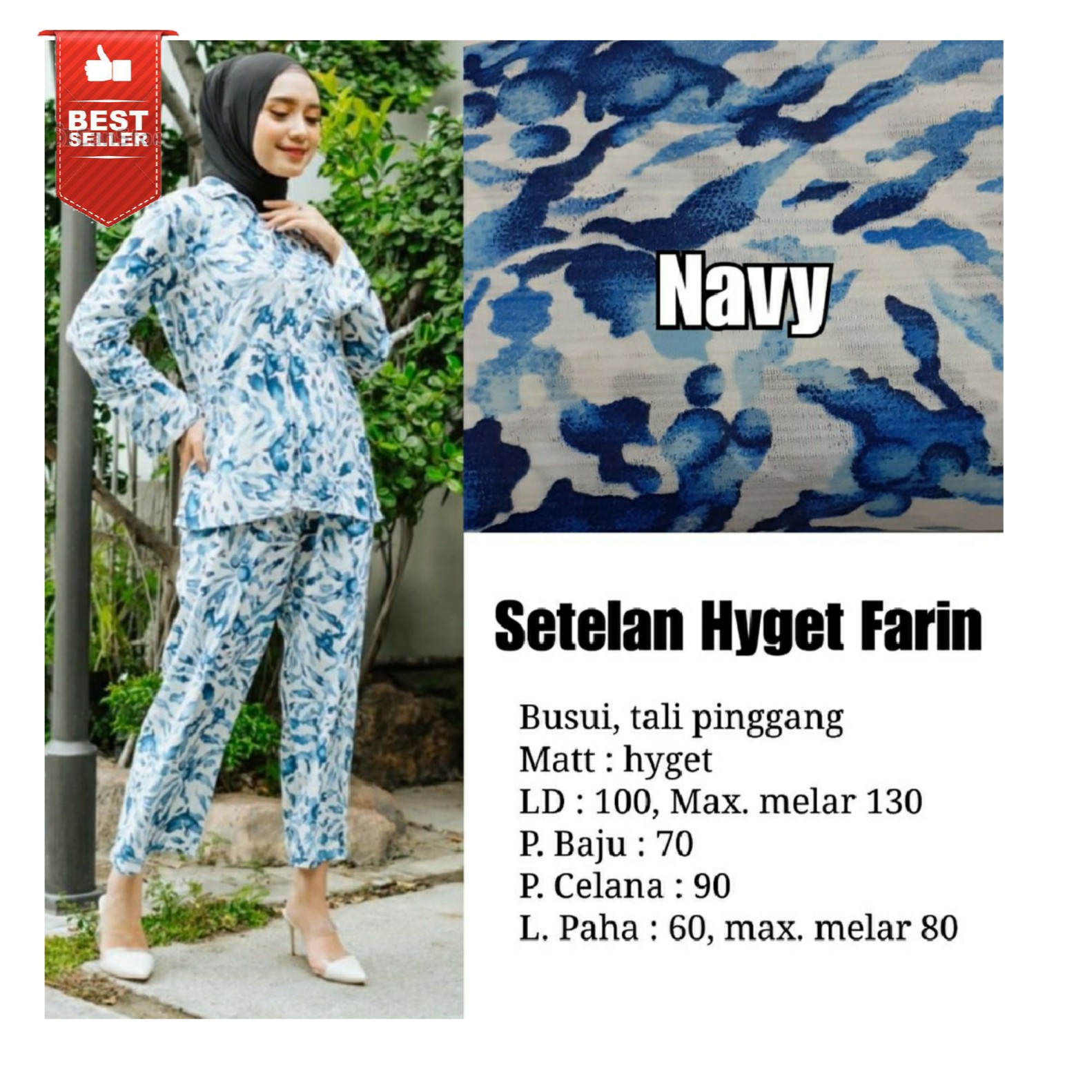 Hyget Kaktus  ONE SET -  SETELAN HYGET FARIN - HYGET SULTAN KODE B