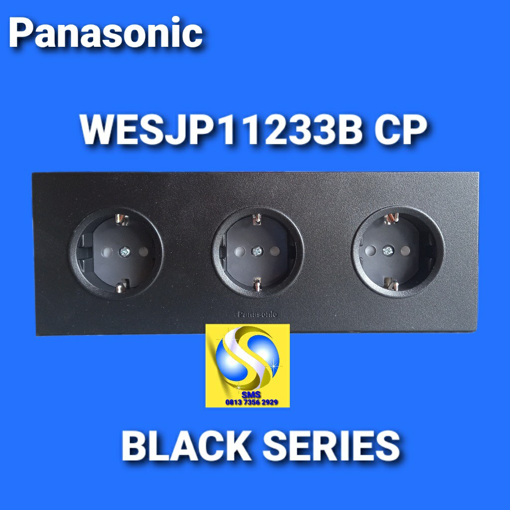 IB STOP KONTAK ARDE TRIPLE PANASONIC BLACK