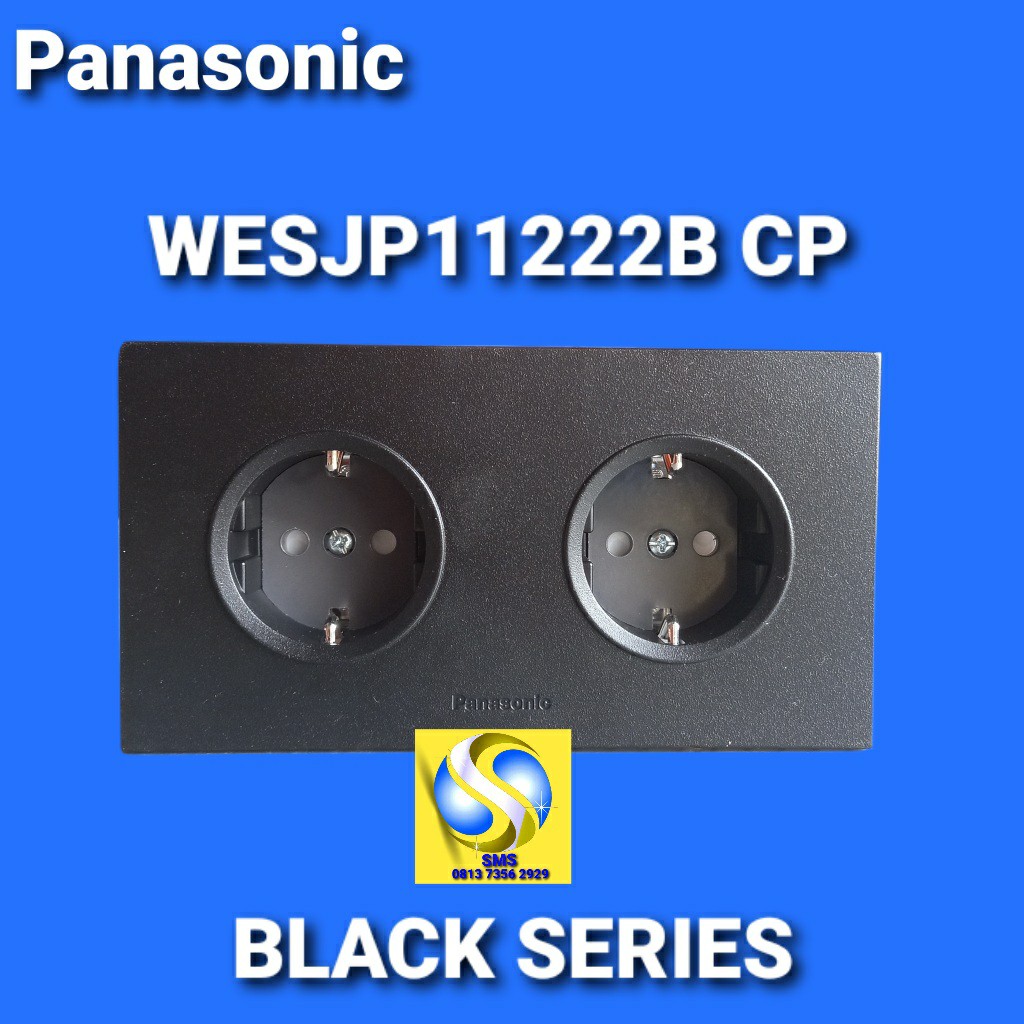 IB STOP KONTAK GANDA ARDE PANASONIC BLACK