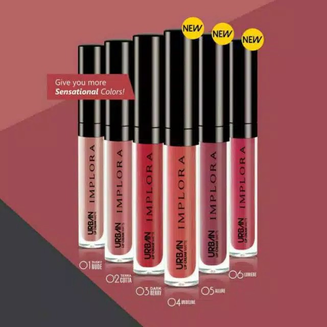 IMPLORA URBAN LIP CREAM MATE LIPCREAM ORIGINAL BPOM RESMI