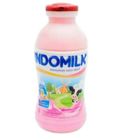 INDOMILK SUSU STRAWBERRY BOTOL 190ML