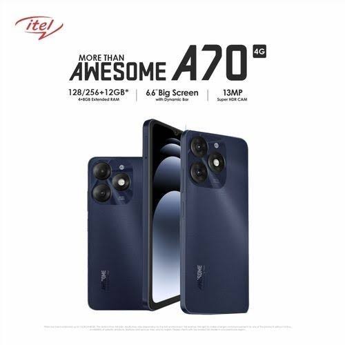 ITEL A70 RAM 4 GB ROM 128 GB 4