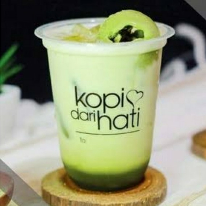 Ice Matcha Latte With Ice Cream