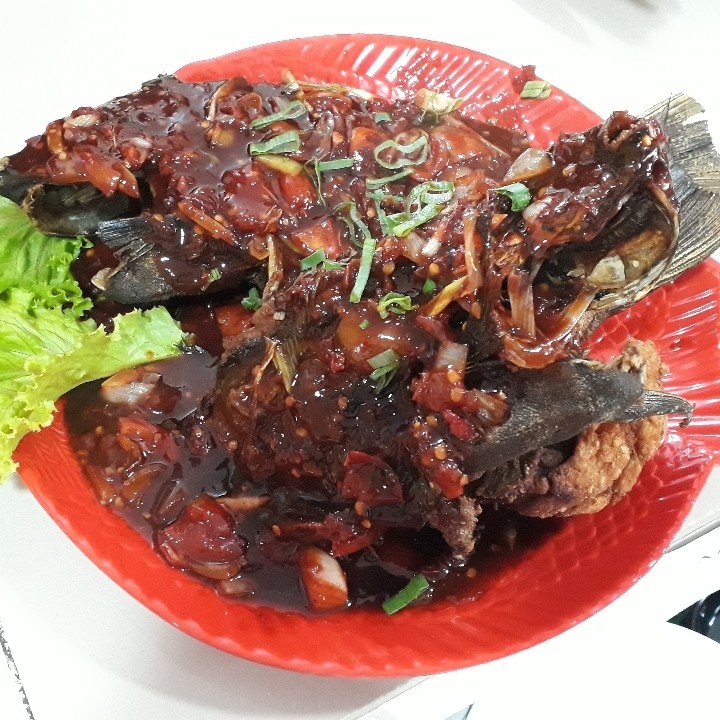 Ikan goreng Saos Melo