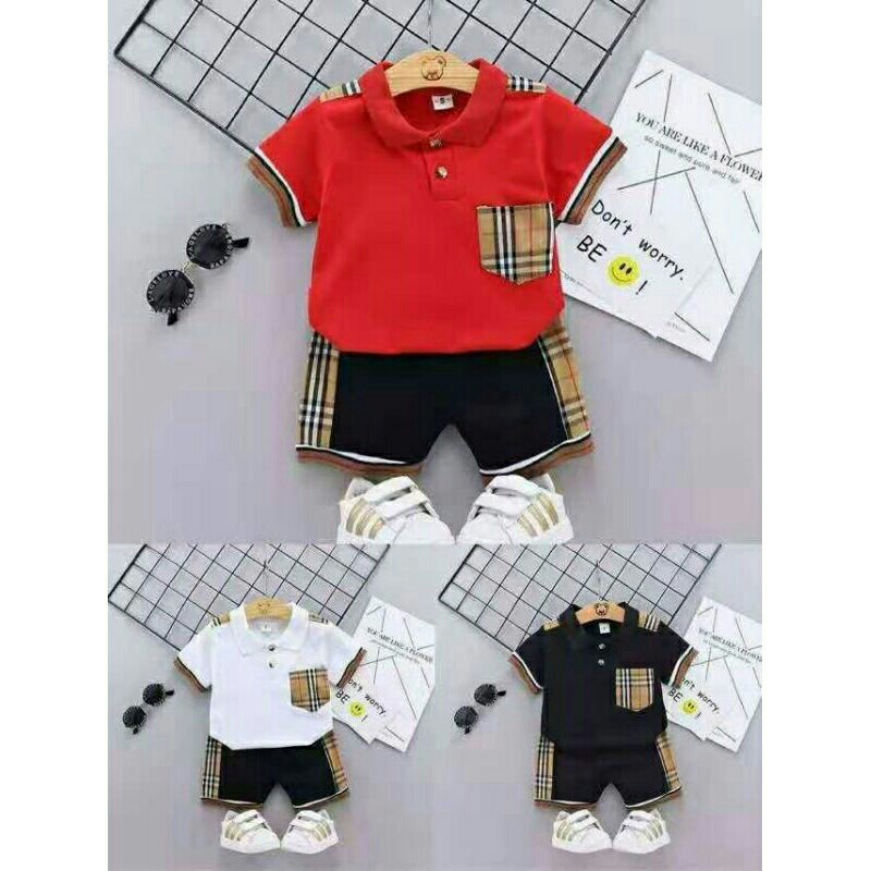 Import setelan celana anak Burberry 2