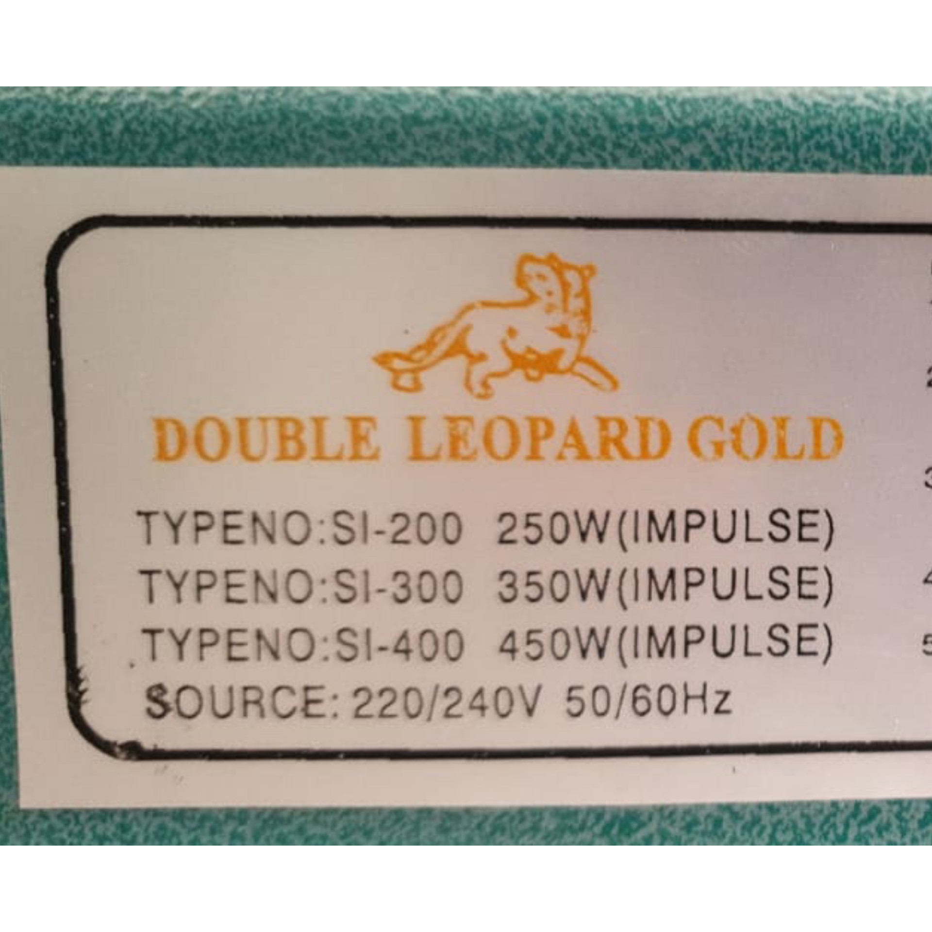 Impulse Sealer 20cm Double Leopard Gold 5