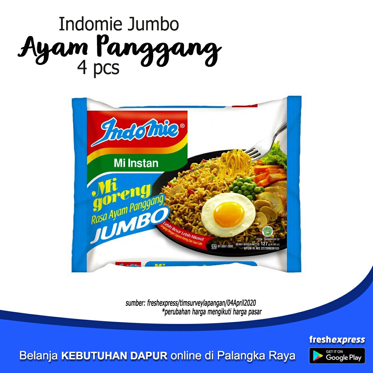 Indomie Jumbo Ayam Panggang 4 Pcs