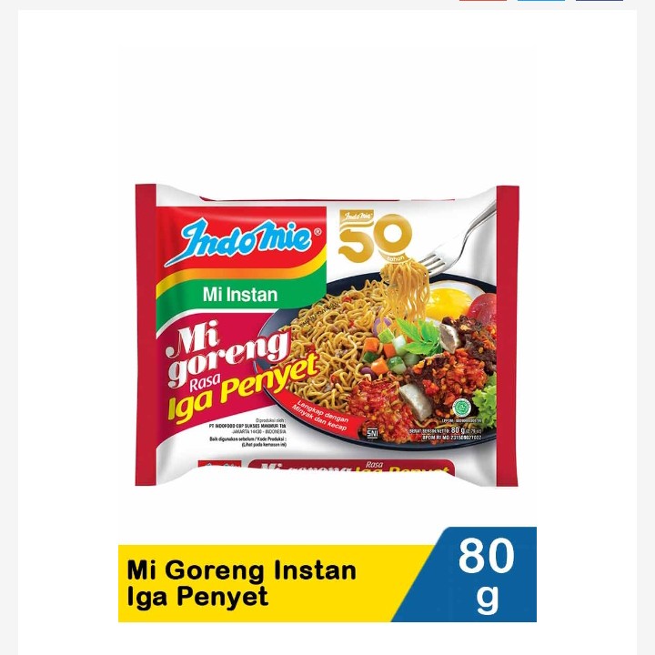 Indomie Mi Instan Goreng Iga Penyet 80G