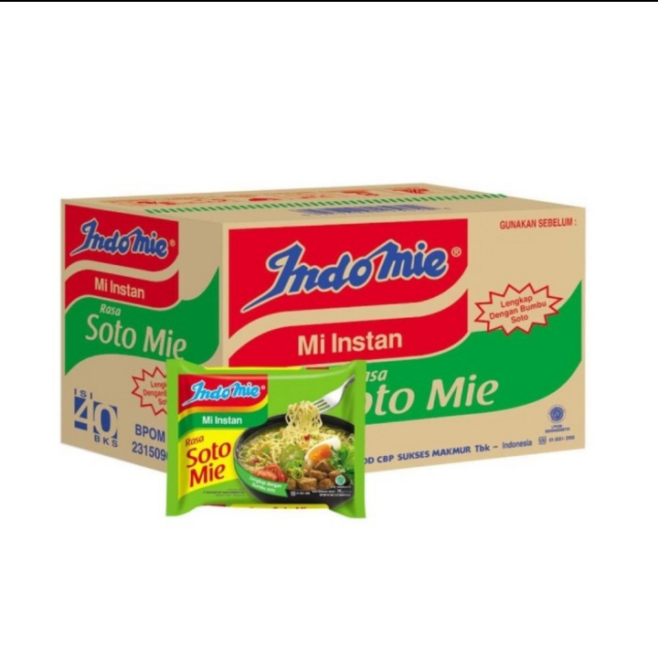 Indomie Rebus  Soto Mie 1 Dus Isi 40 Pcs