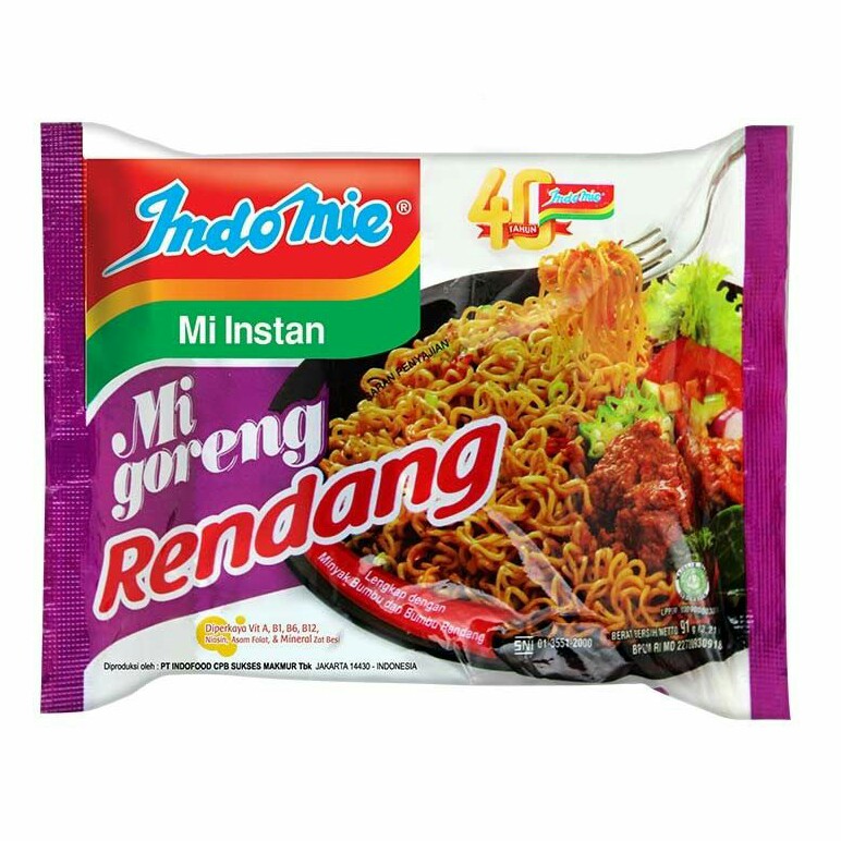 Indomie mie goreng rendang