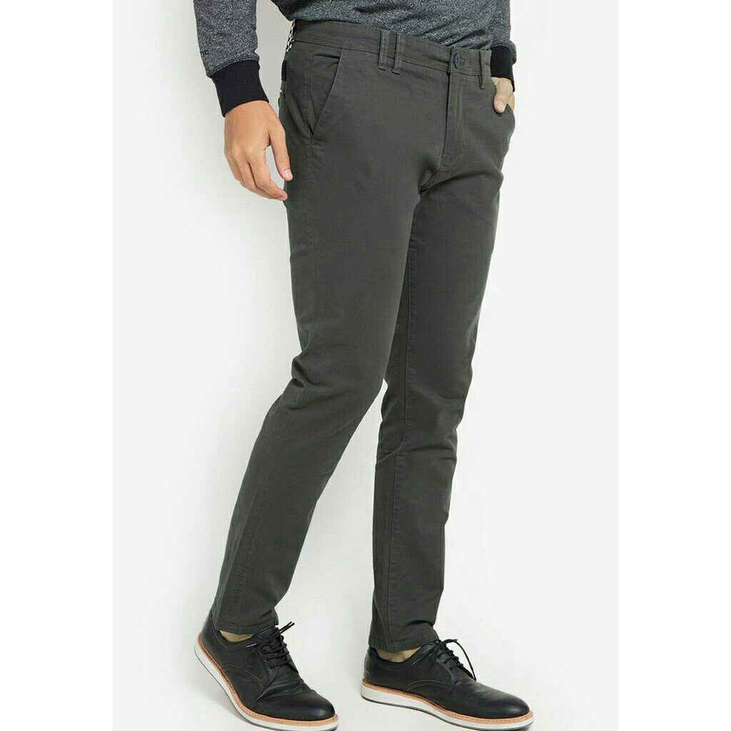 Insight Celana Panjang Pria Charcoal City Chop Coal Chinos I