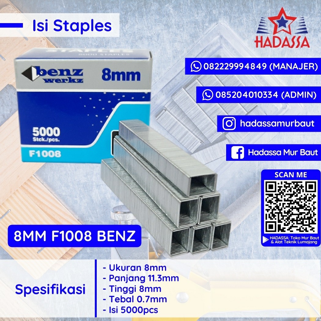 Isi Staples 8mm F1008 Benz