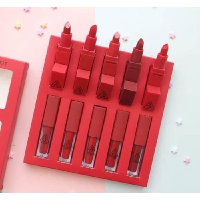 JAKARTA 3CE RECIPE LIP COLOR LIPSTICK KIT 10 PCS 2