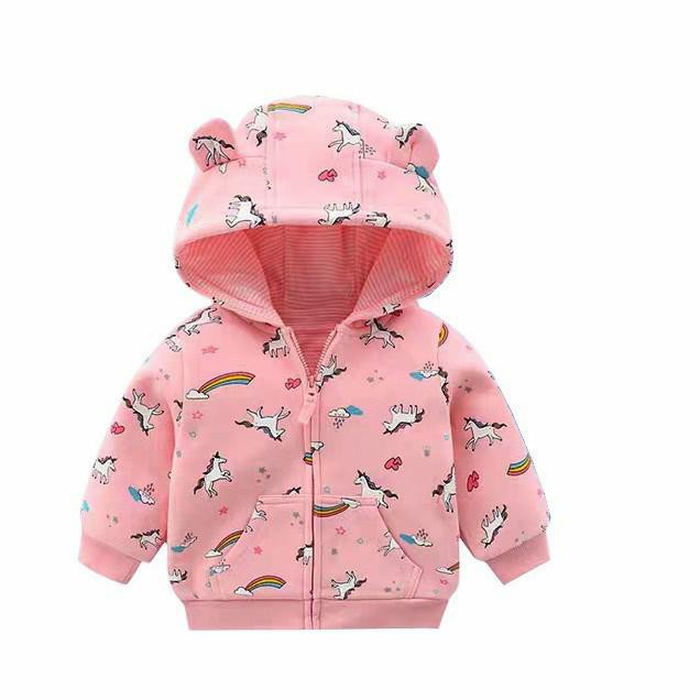 JAKET HODDIE FULLPRINT UNICORN KID