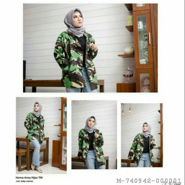 JAKET PARKA  WANITA ARMY 2